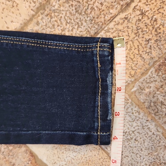 Indigo Rein Dark Blue Distressed Ankle Jeans - Picture 7 of 10